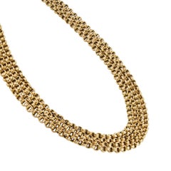 A Victorian trace-link long guard gold chain