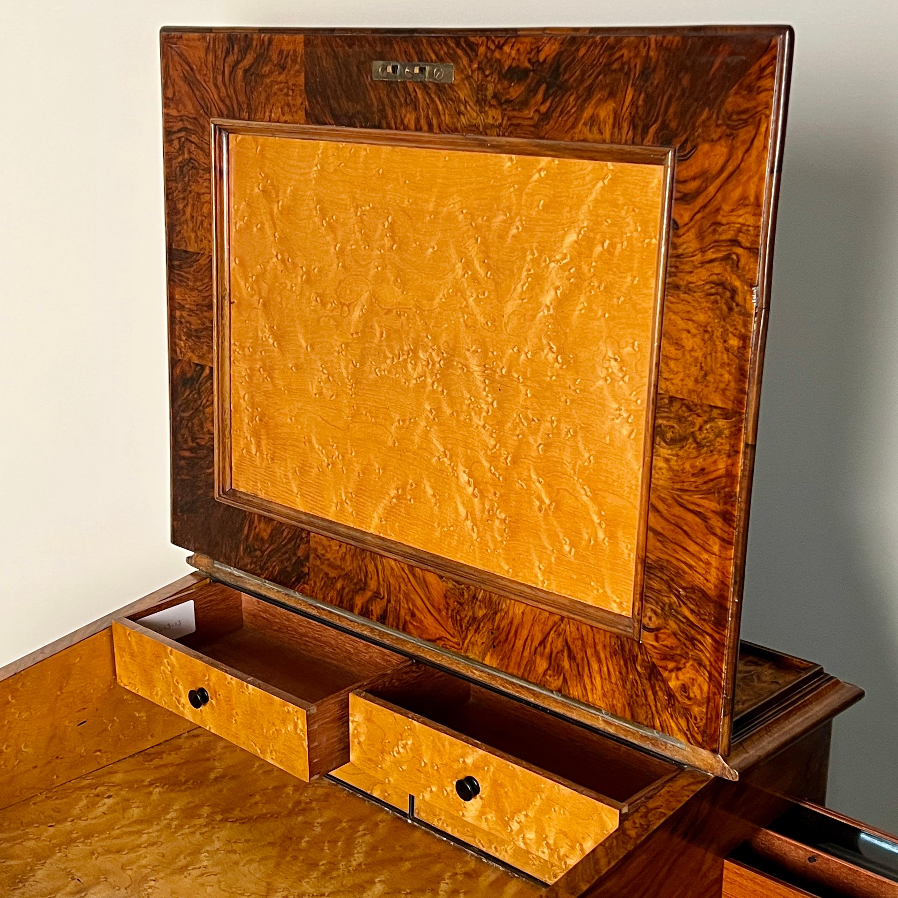 A Victorian Walnut Davenport Desk By Wilkinson & Son, London For Sale 6