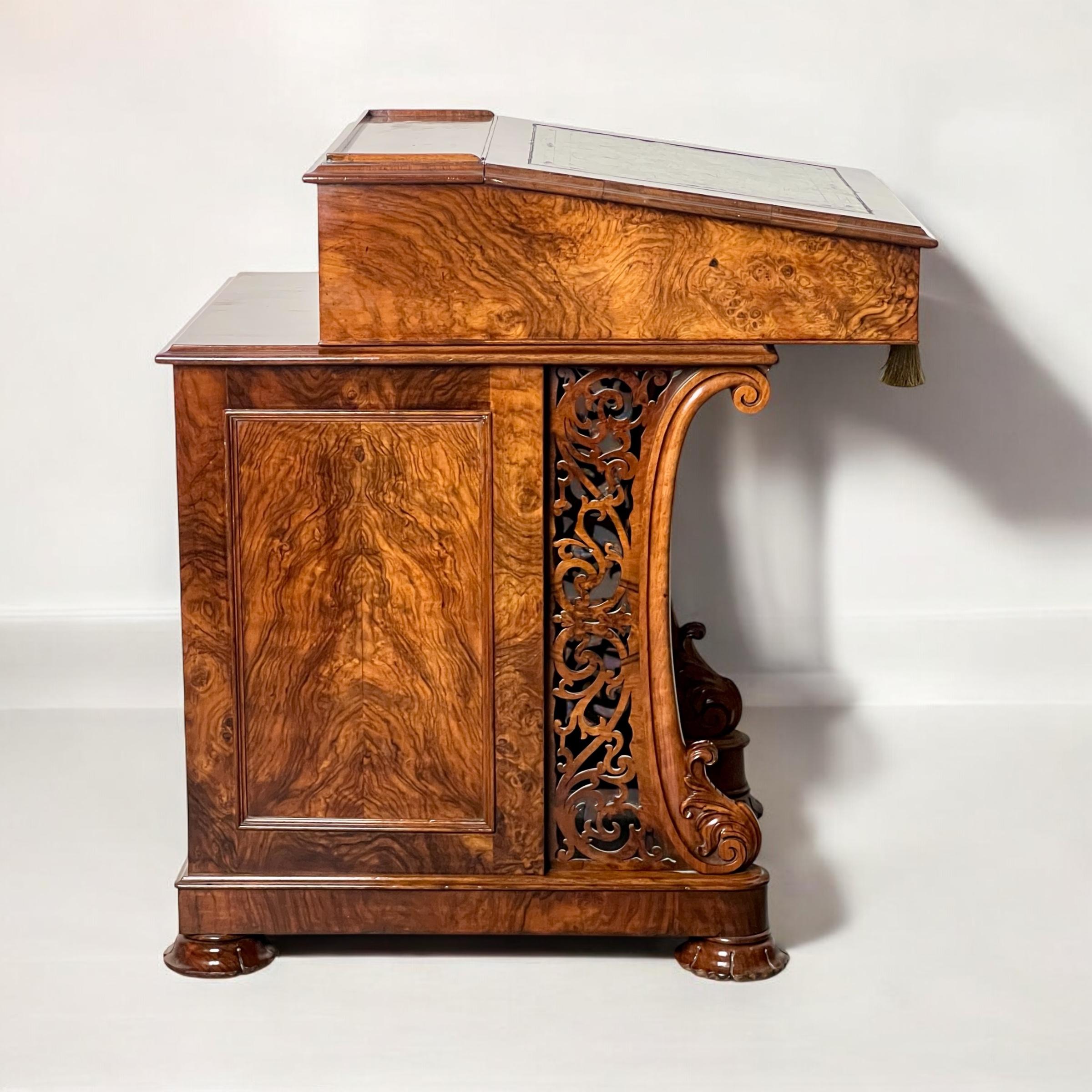 English A Victorian Walnut Davenport Desk By Wilkinson & Son, London For Sale