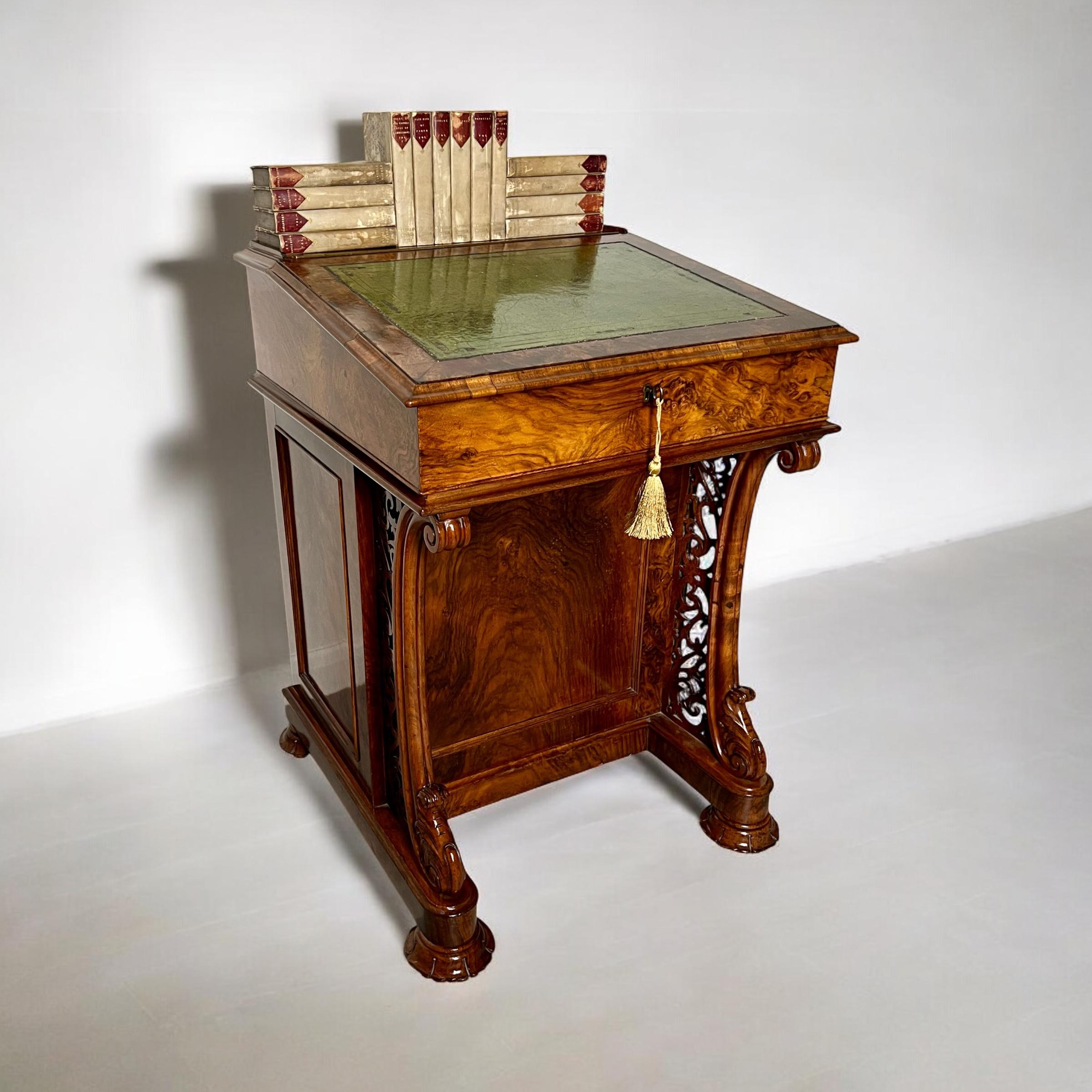 Leather A Victorian Walnut Davenport Desk By Wilkinson & Son, London For Sale