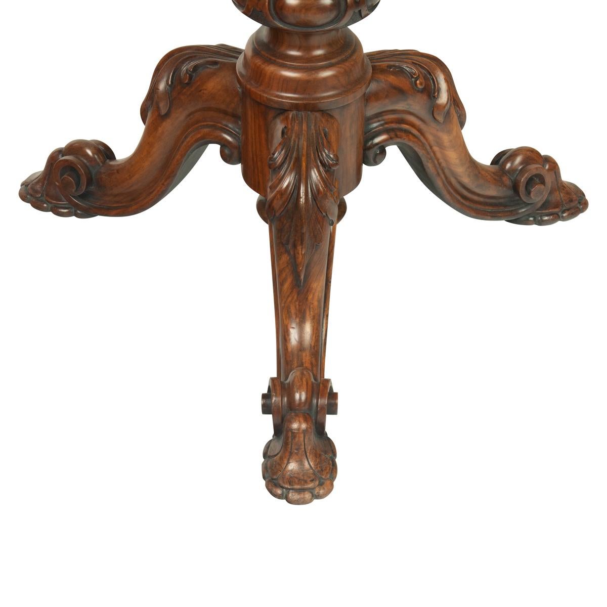 English Victorian Walnut Revolving Display Table For Sale