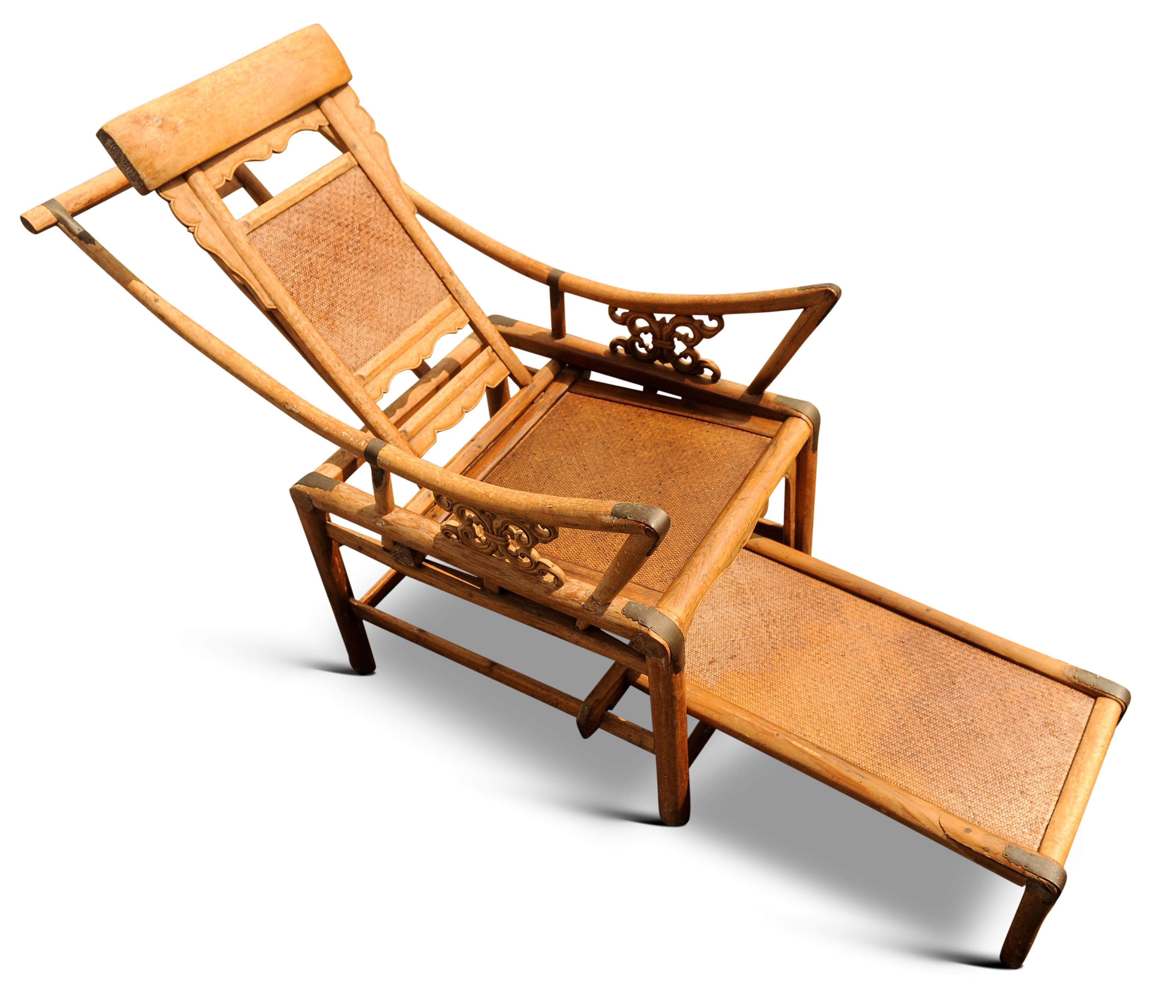 A Victorian Antique Wishbone Bamboo & Cane Reclining Steamer Armchair with Pull Out Footrest 

Exquisite indoor or outdoor reclining chair suited to both period and modern home settings.

Height 90cm I Width 55cm 
Depth without footrest 110cm
Depth