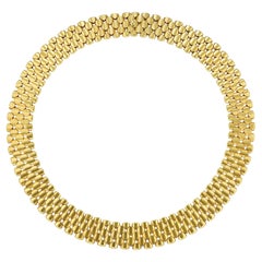 Halskette aus viktorianischem Gelbgold mit Kragen
