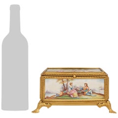 A Viennese 19th century Porcelain and Ormolu box