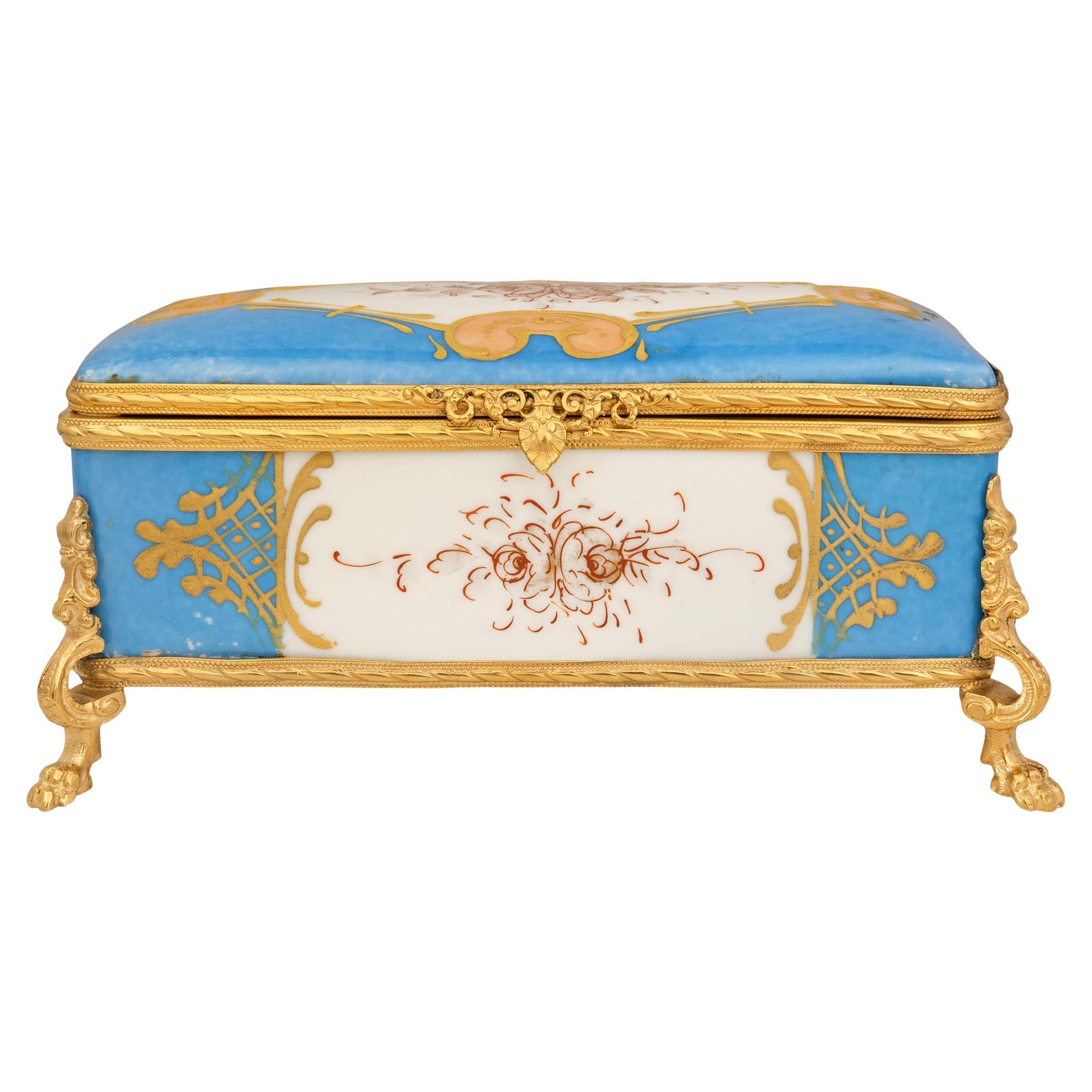 A Viennese 19th century Porcelain and Ormolu box