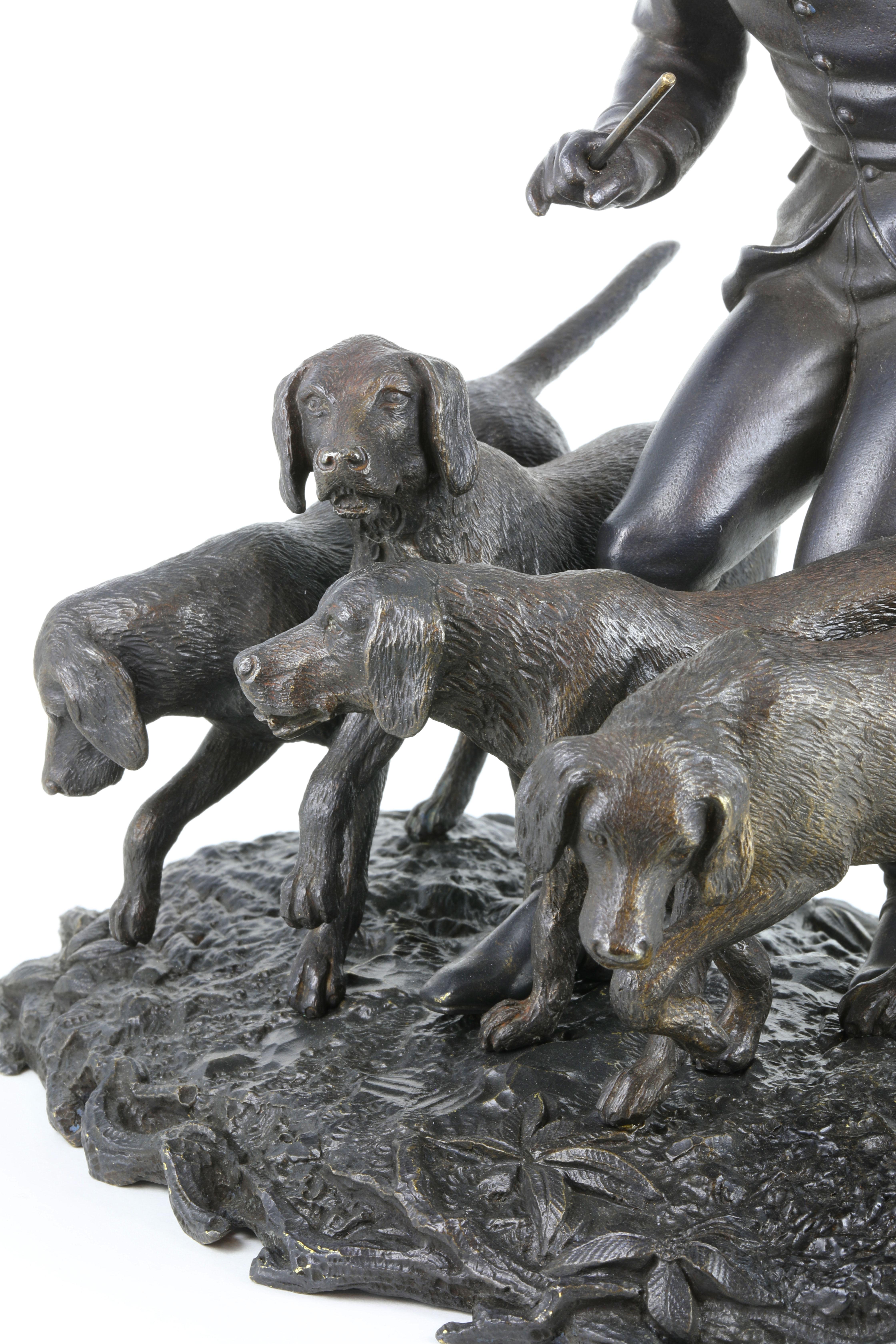 Viennese Patinated Bronze Sculpture by Franz Bergmann For Sale 4