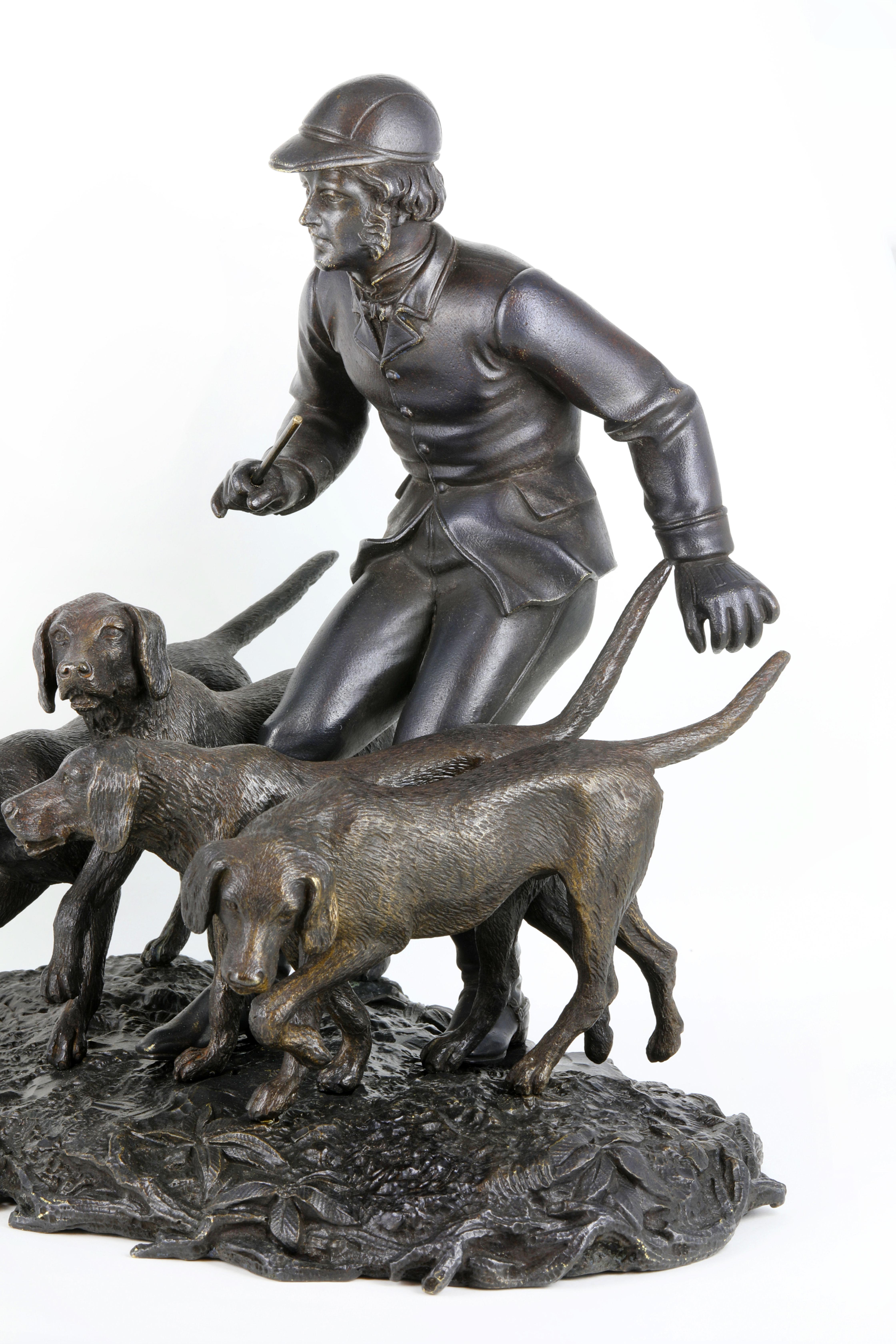 Viennese Patinated Bronze Sculpture by Franz Bergmann For Sale 1