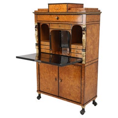 A Viennese secrétaire from the early 19th century, Burl birch