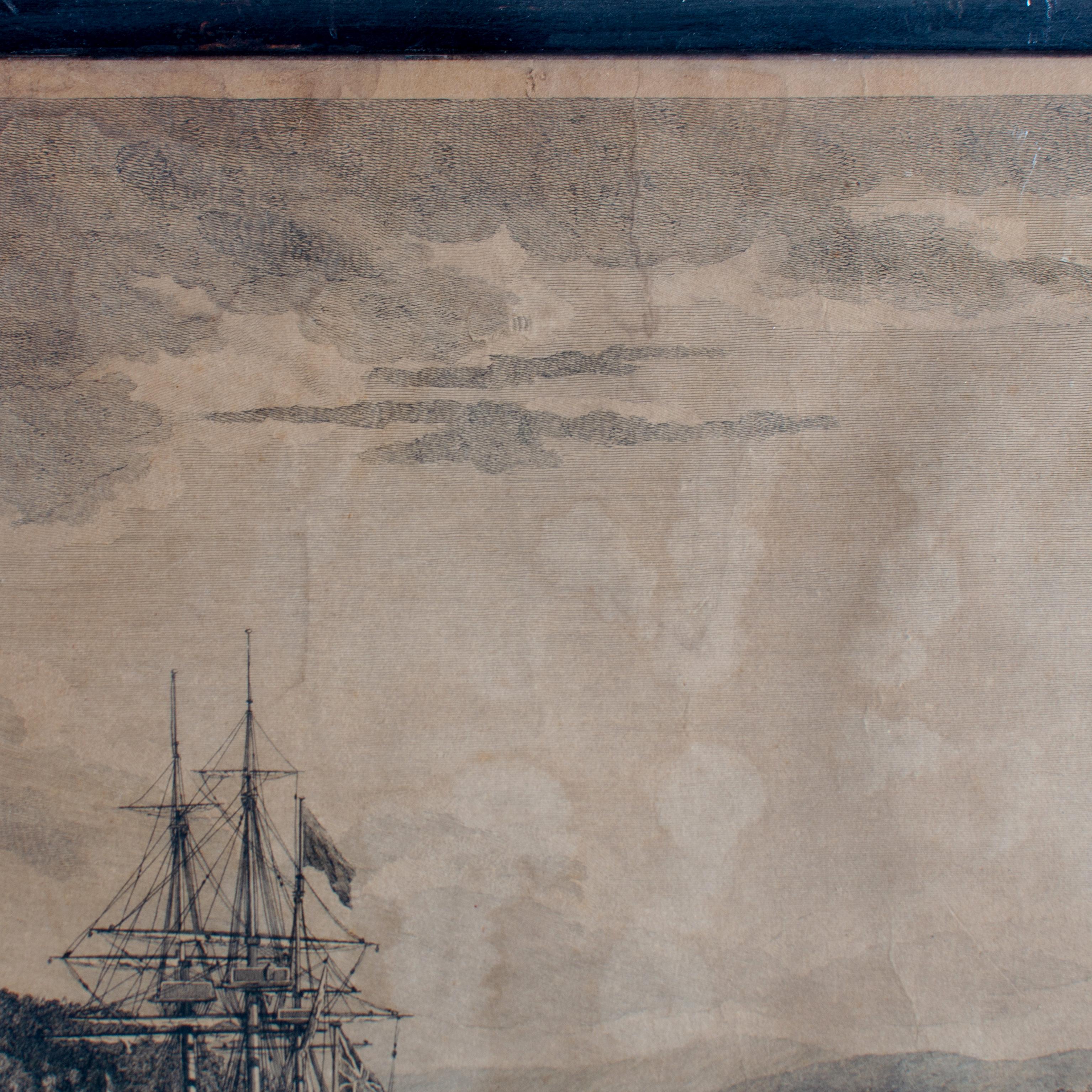 Mid-18th Century A View of Cape Rouge, Quebec, Canada, Mazell after Capt. Hervey Smyth, c.1760s For Sale