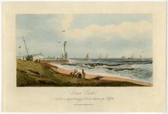 View of Dover Castle Atop the Cliffs in the Background, England, 1818