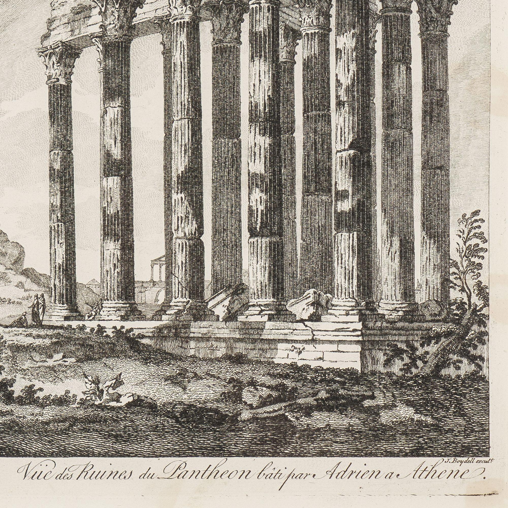 Vista de las ruinas del Panteón de Atenas por Julien-David Le Roy, 1758 en Bastante bueno estado para la venta en Kenilworth, IL