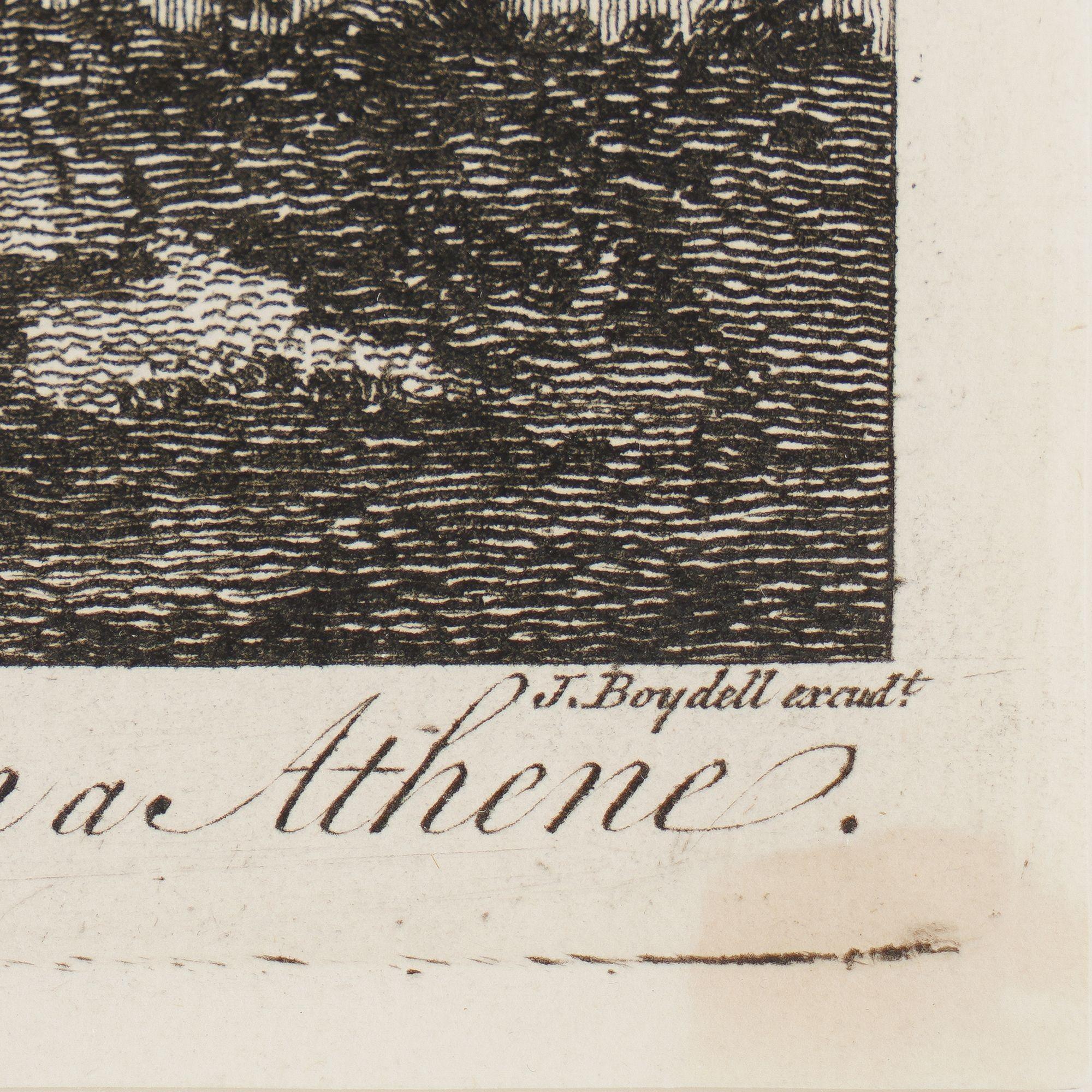 Vista de las ruinas del Panteón de Atenas por Julien-David Le Roy, 1758 Papel en venta