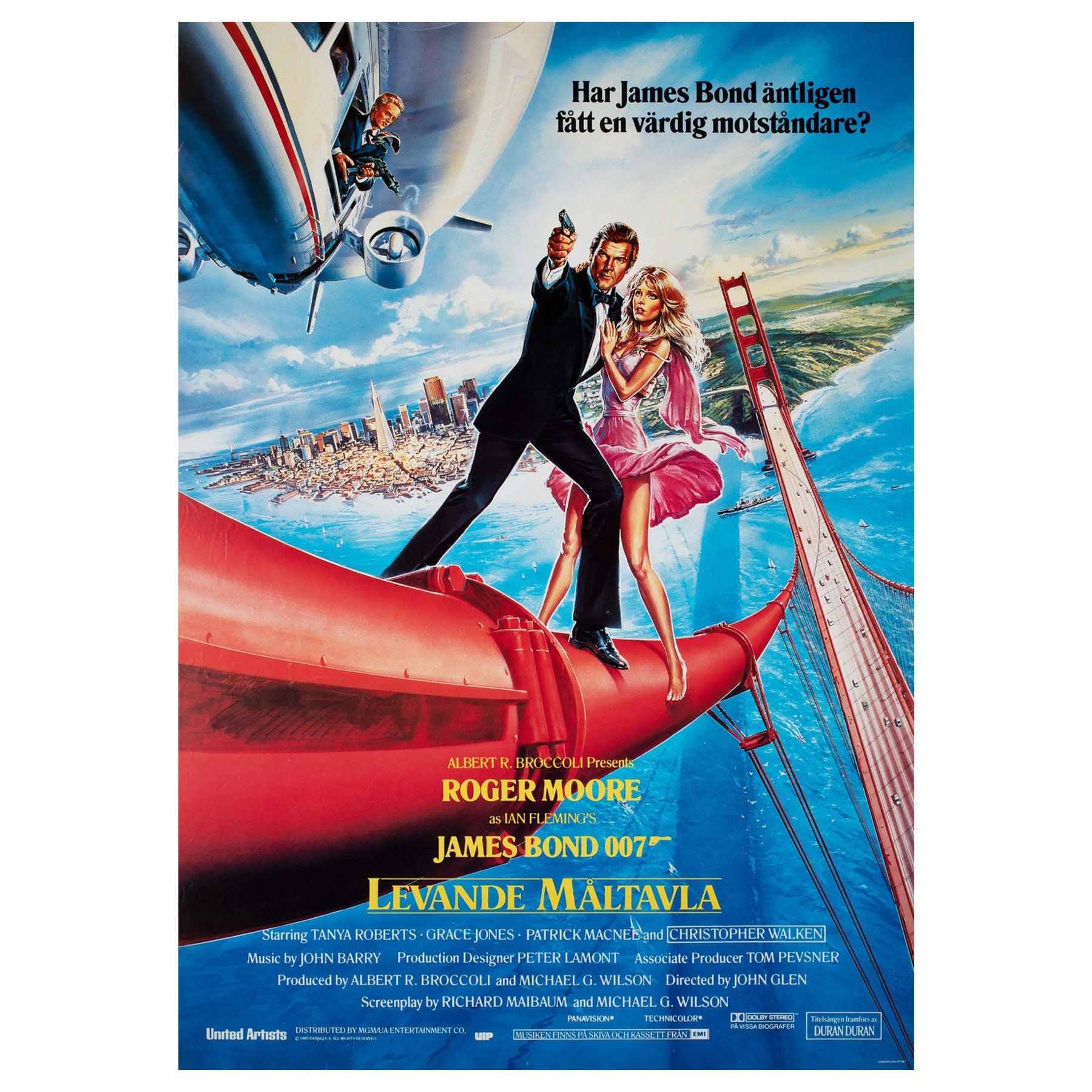 Cartel de la película sueca A View to a Kill 1985