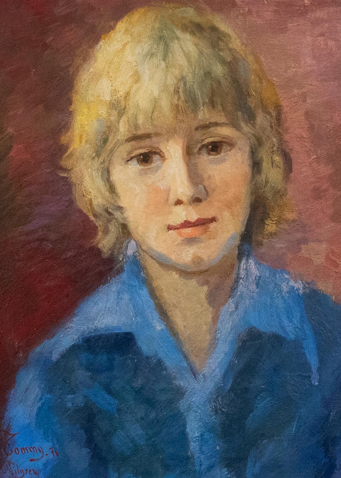 A. Vilysen - 1976 Oil, Portrait of Tommy For Sale 1