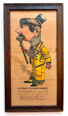 A "Vinegar Valentine" of a "Dandy" Caricature Print, 1850s