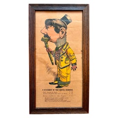 A "Vinegar Valentine" of a "Dandy" Caricature Print, 1850s
