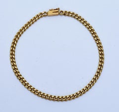 Vintage 14k Yellow Gold 8 "L Miami Cuban Solid Link Chain (chaîne à maillons cubains en or jaune)