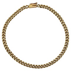 Vintage 14k Yellow Gold 8 "L Miami Cuban Solid Link Chain (chaîne à maillons cubains en or jaune)