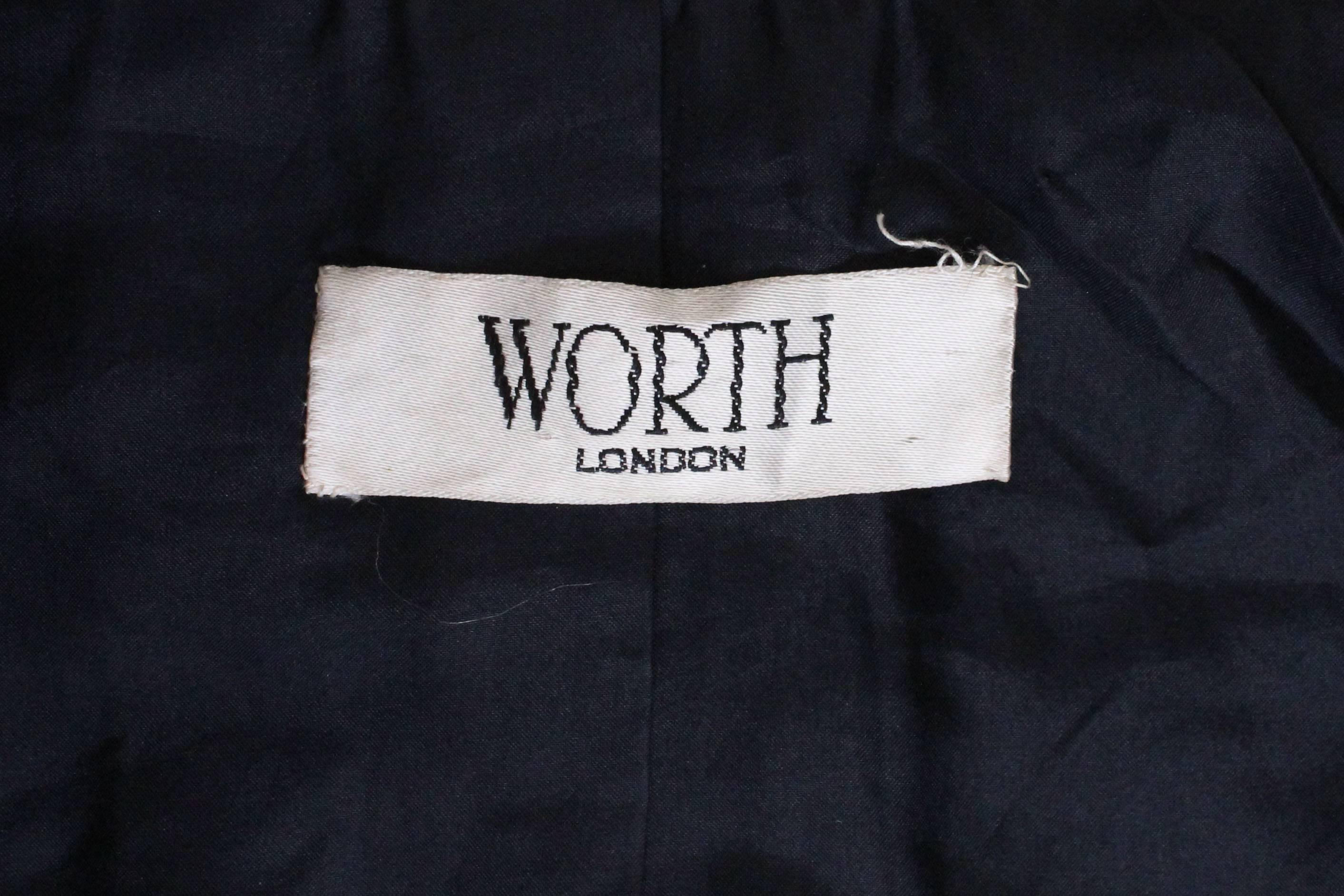 Boléro noir vintage Worth London des années 1950 en vente 4