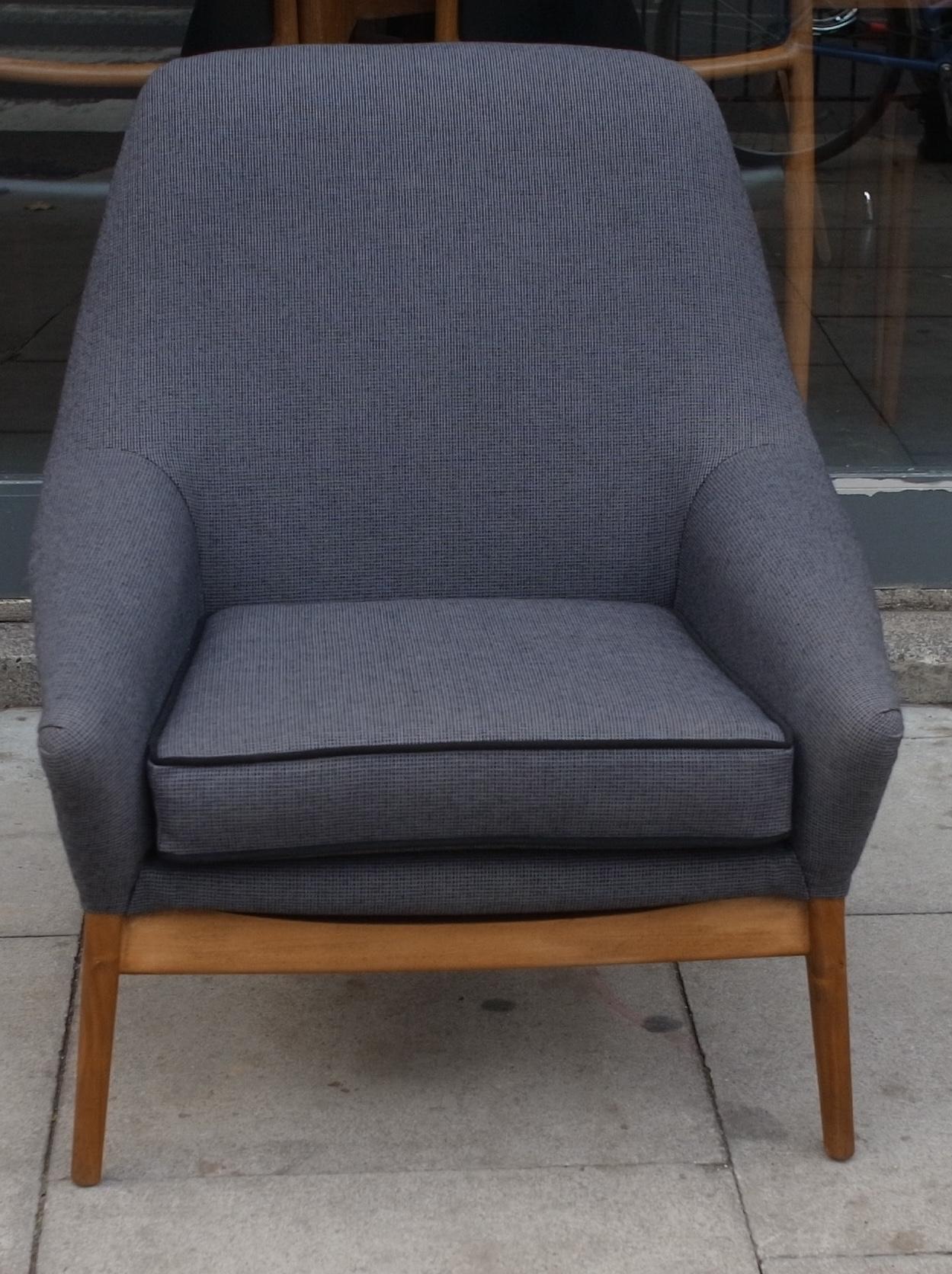 Britischer handgefertigter Vintage-Sessel, 1950er Jahre im Angebot 8