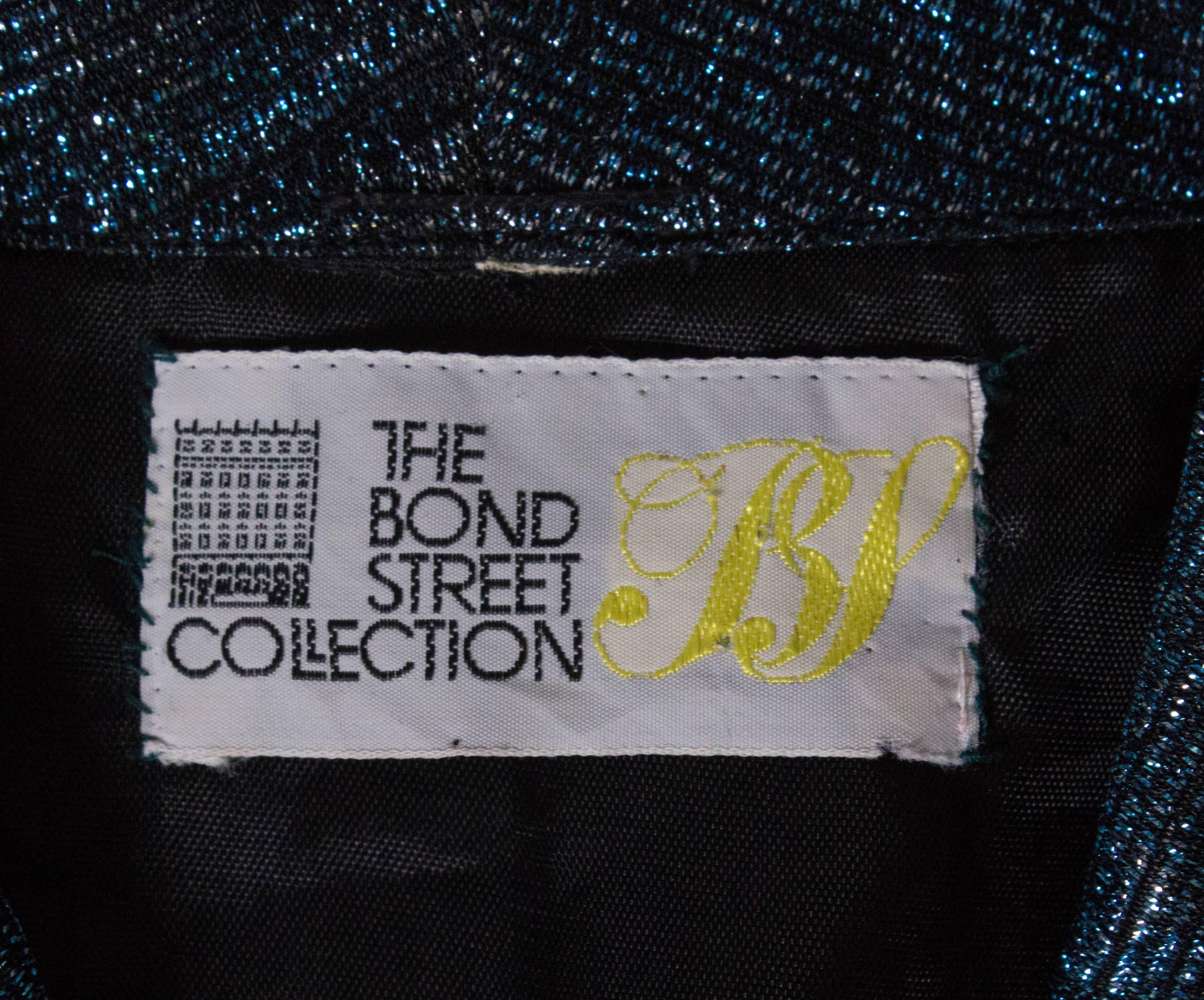 A Vintage 1960s Blue Lurex  Jacket For Sale 5