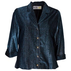 A Retro 1960s Blue Lurex  Jacket