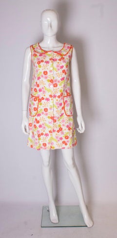 A Vintage 1960s floral printed  beach dress /cover up