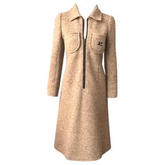 A vintage 1970’s Courrèges Paris Hyperbole wool knit zip up dress