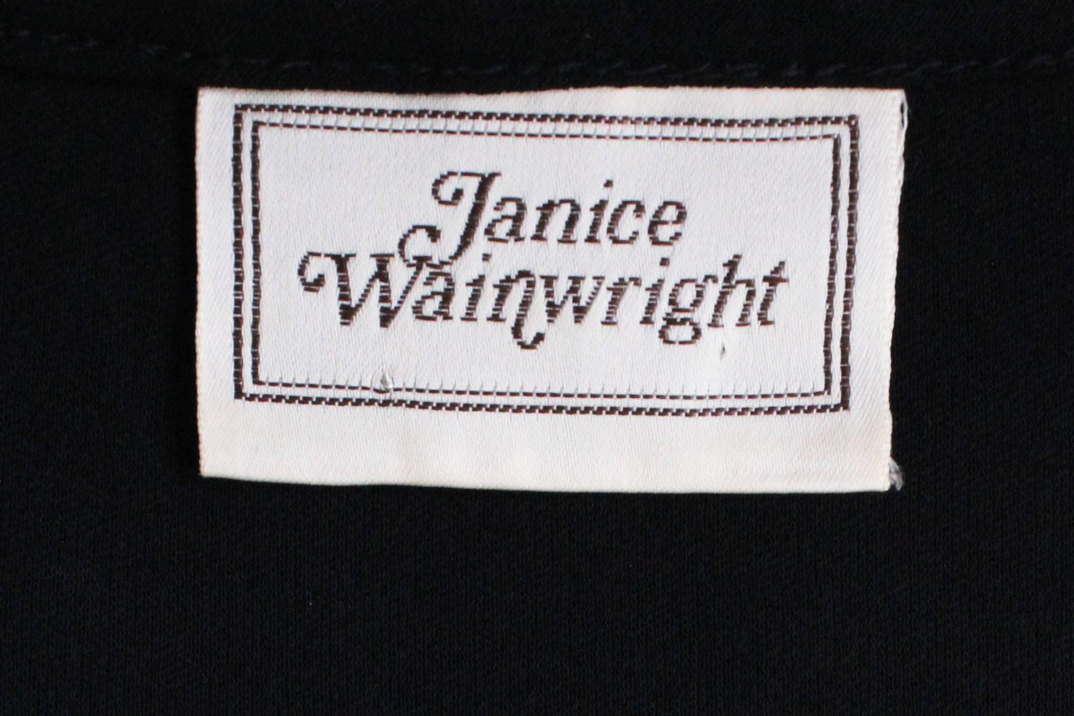 A vintage 1970s Janice Wainwright black Cocktail Dress For Sale 3