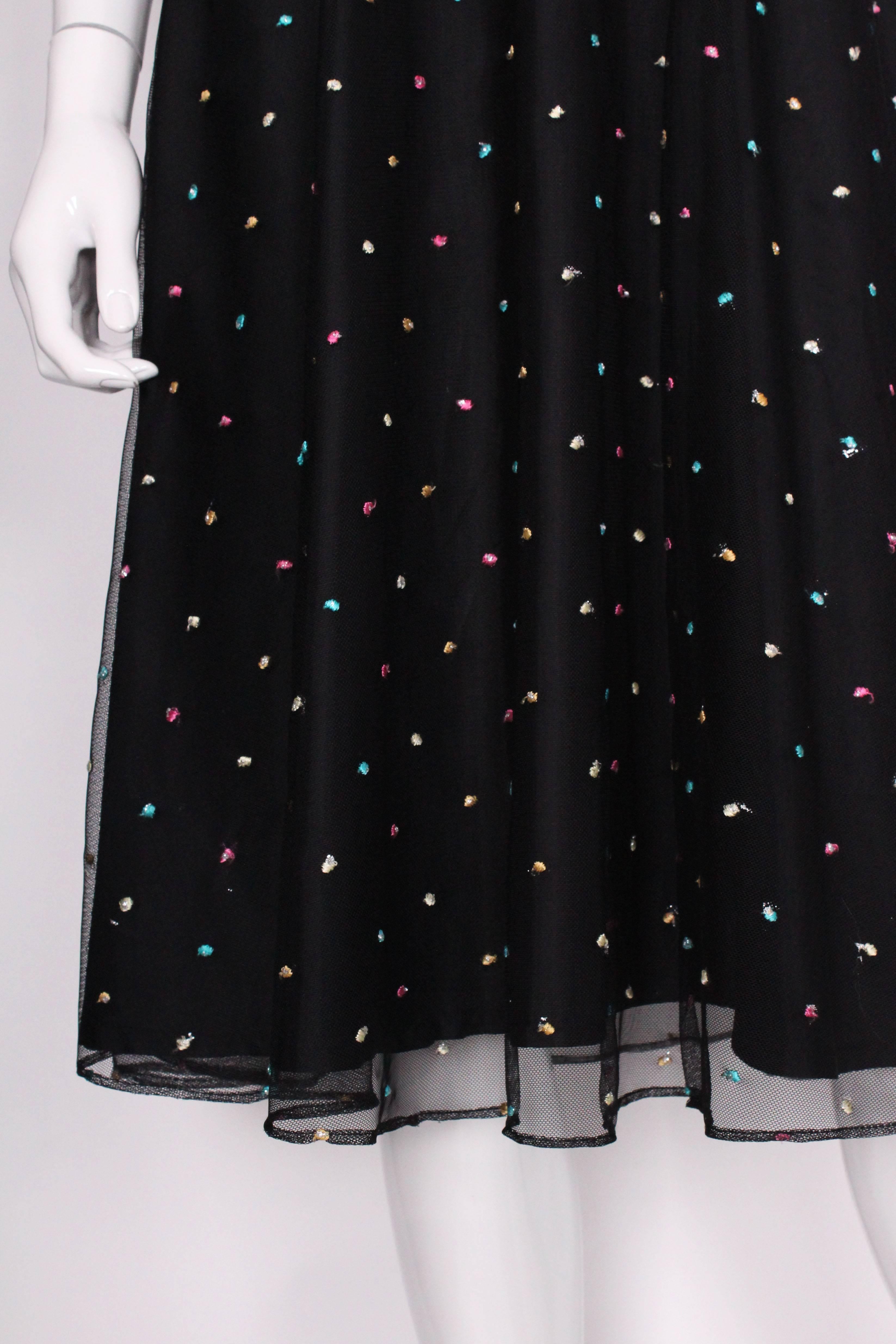 Women's a vintage 1970s polka dot Party Dress by Radley For Sale