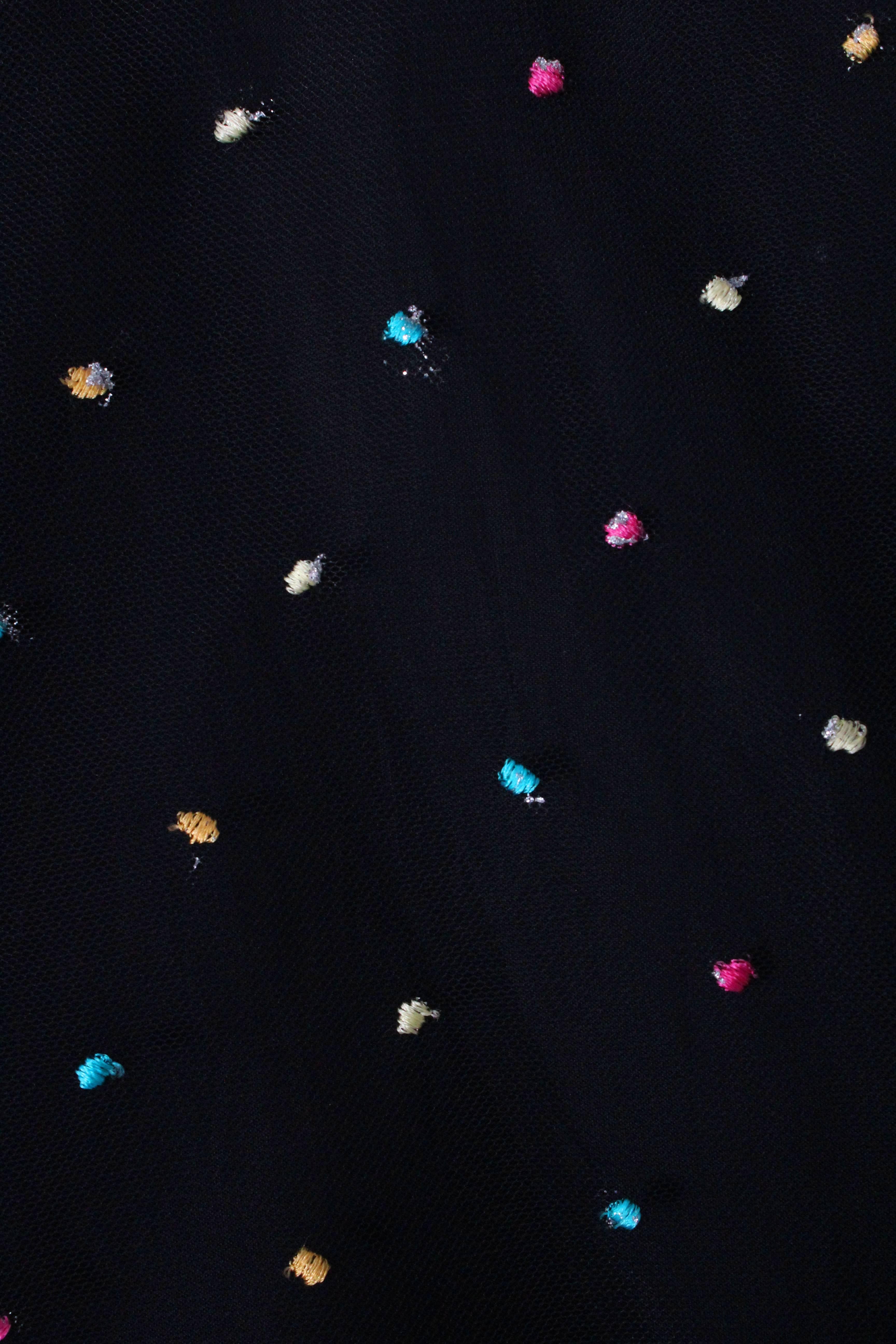 a vintage 1970s polka dot Party Dress by Radley For Sale 1