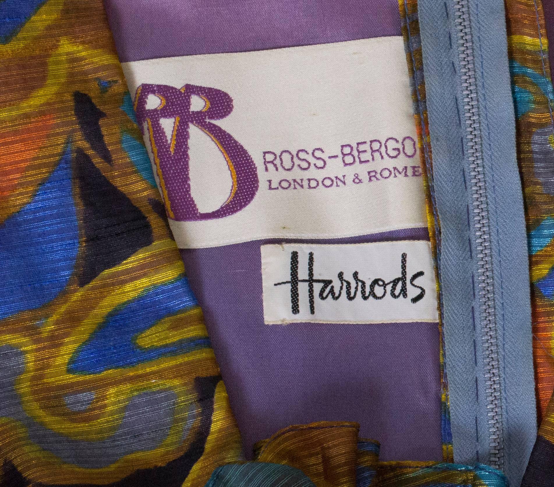 A Vintage 1970s Ross Bergo for Harrods Pleated Gown For Sale 1