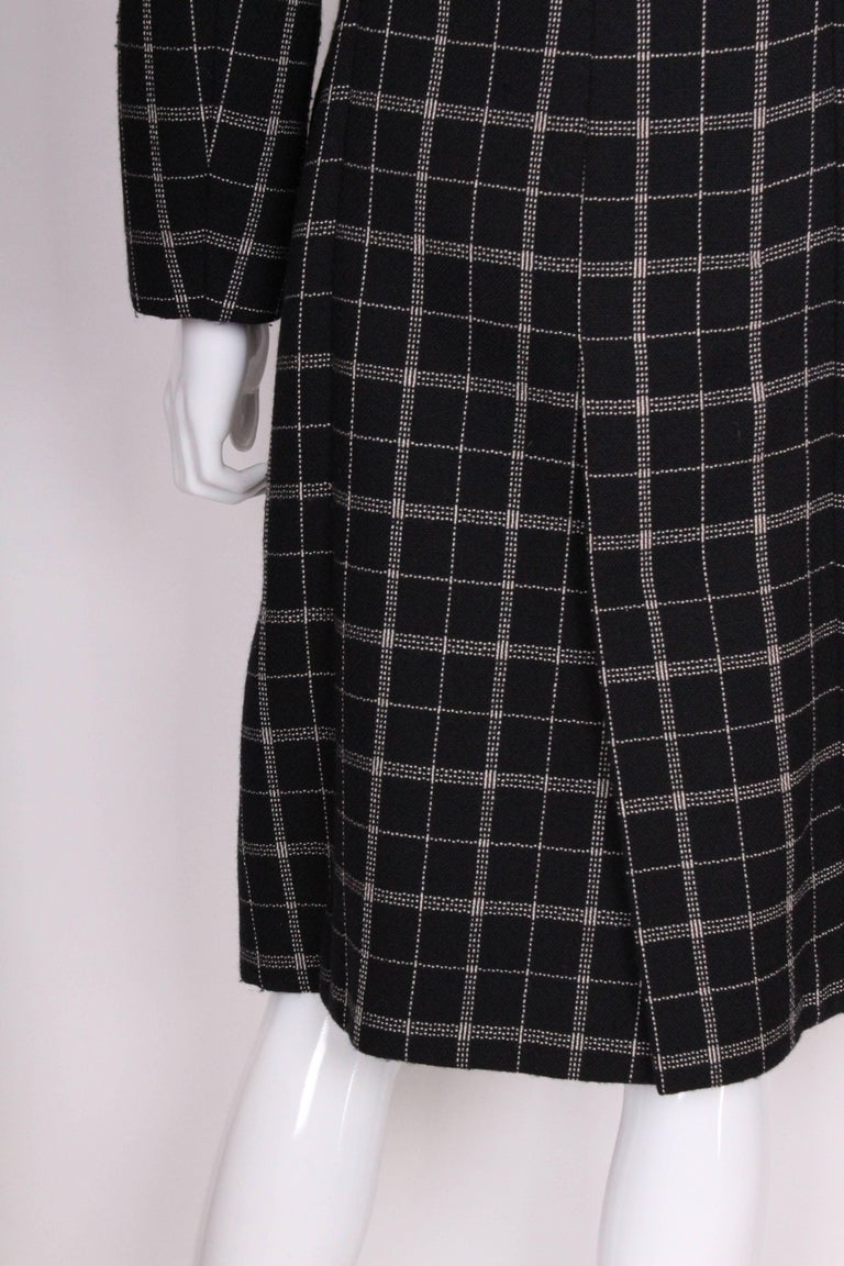 A vintage 1980s Oleg Cassini Couture Black and White Coat For Sale at ...