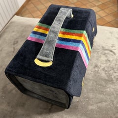 A Vintage 1980s Velvet Italian Beauty Case by Leda