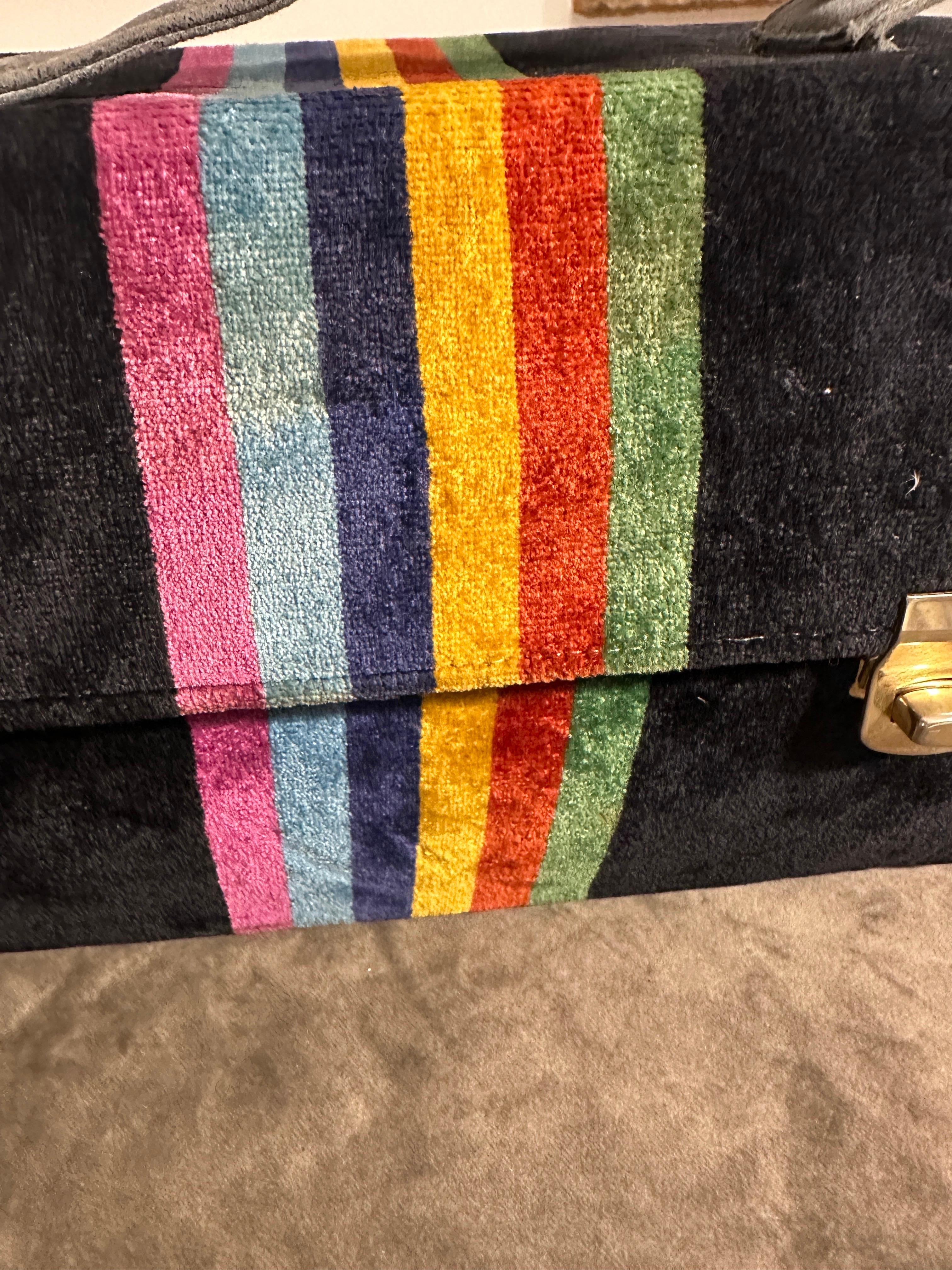 A Vintage 1980s Velvet Italian Beauty Case by Leda For Sale 1