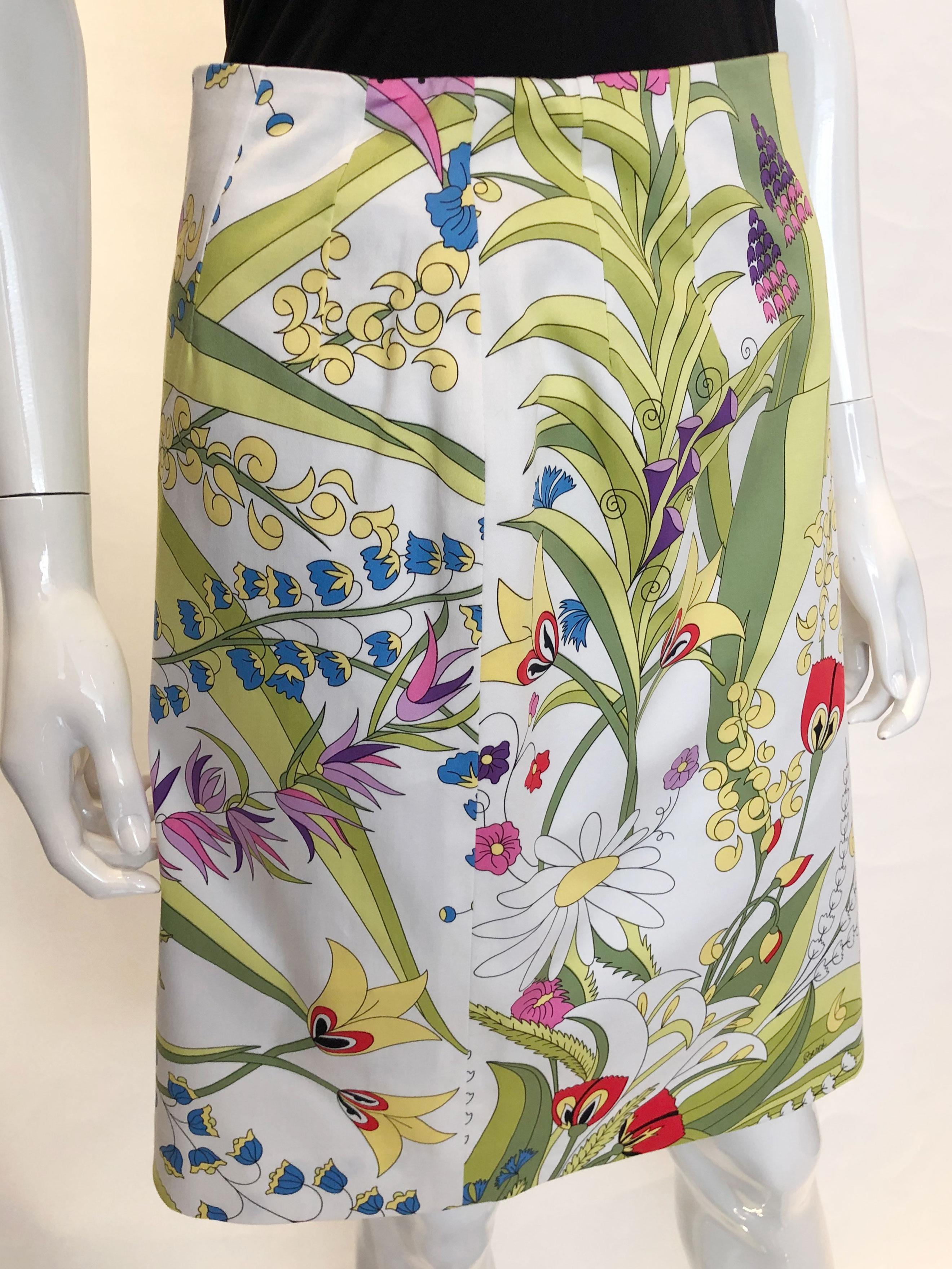 A Vintage 1990s Averardo Bessi Cotton Summer Skirt In Fair Condition For Sale In London, GB