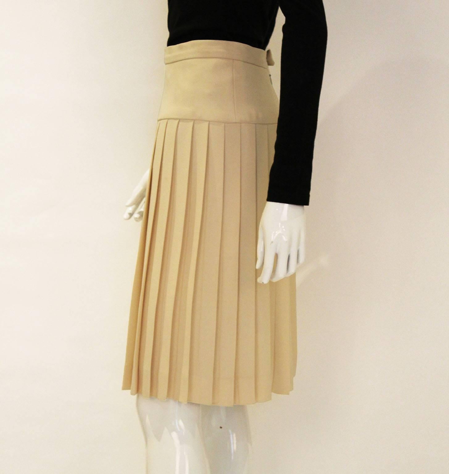 chanel pleated skirt