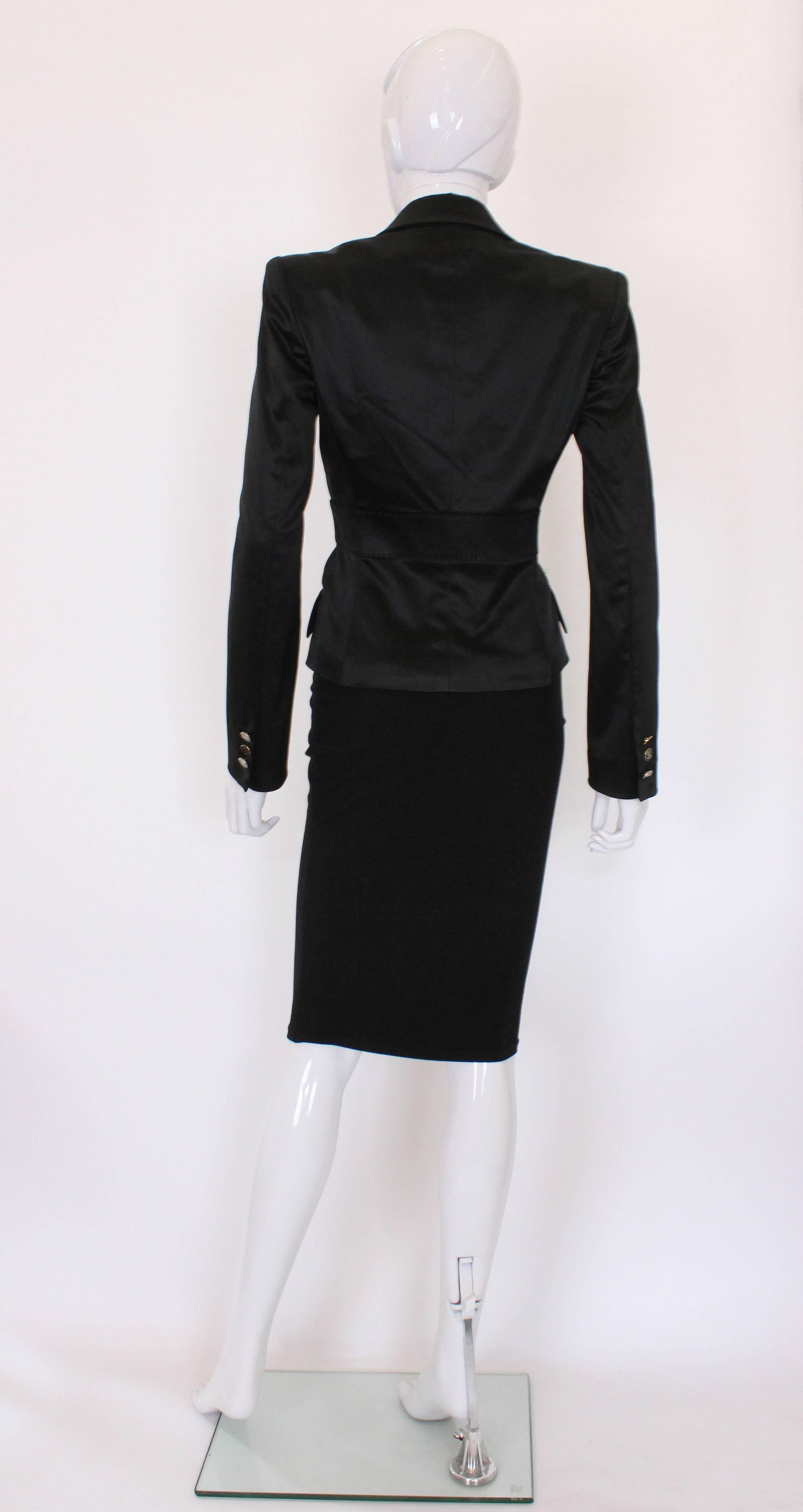 A vintage 1990s dolce and gabbana Black Evening Jacket For Sale 4