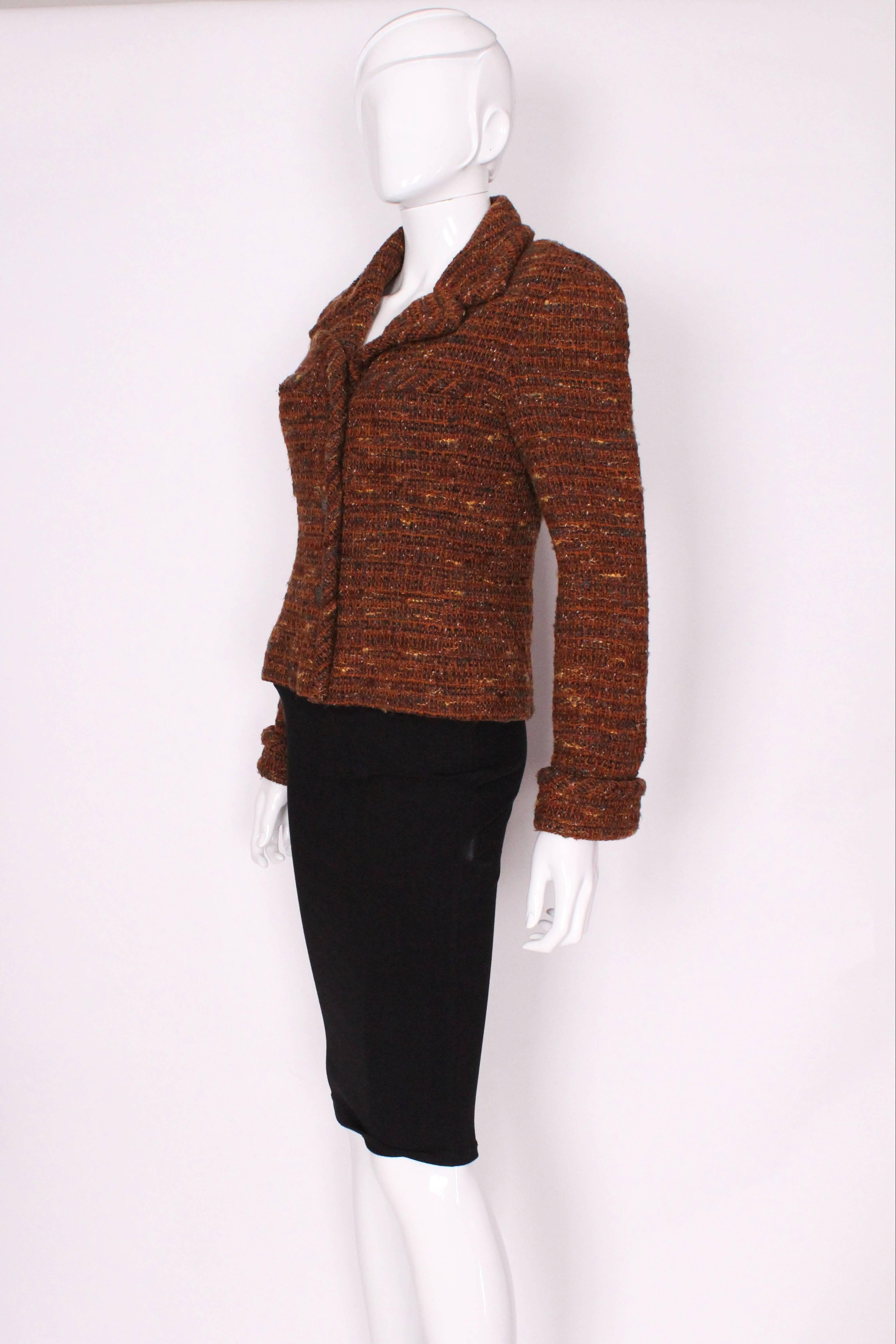 Brown A Vintage 1998 brown tweed Chanel Jacket 