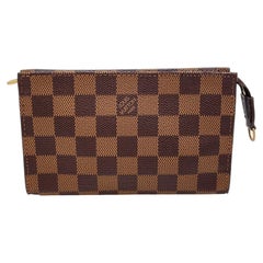 A Vintage 1998 Full Set Louis Vuitton Brown Damier Bucket Companion Pouch