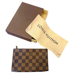 A Vintage 1998 Full Set Louis Vuitton Brown Damier Bucket Companion Pouch