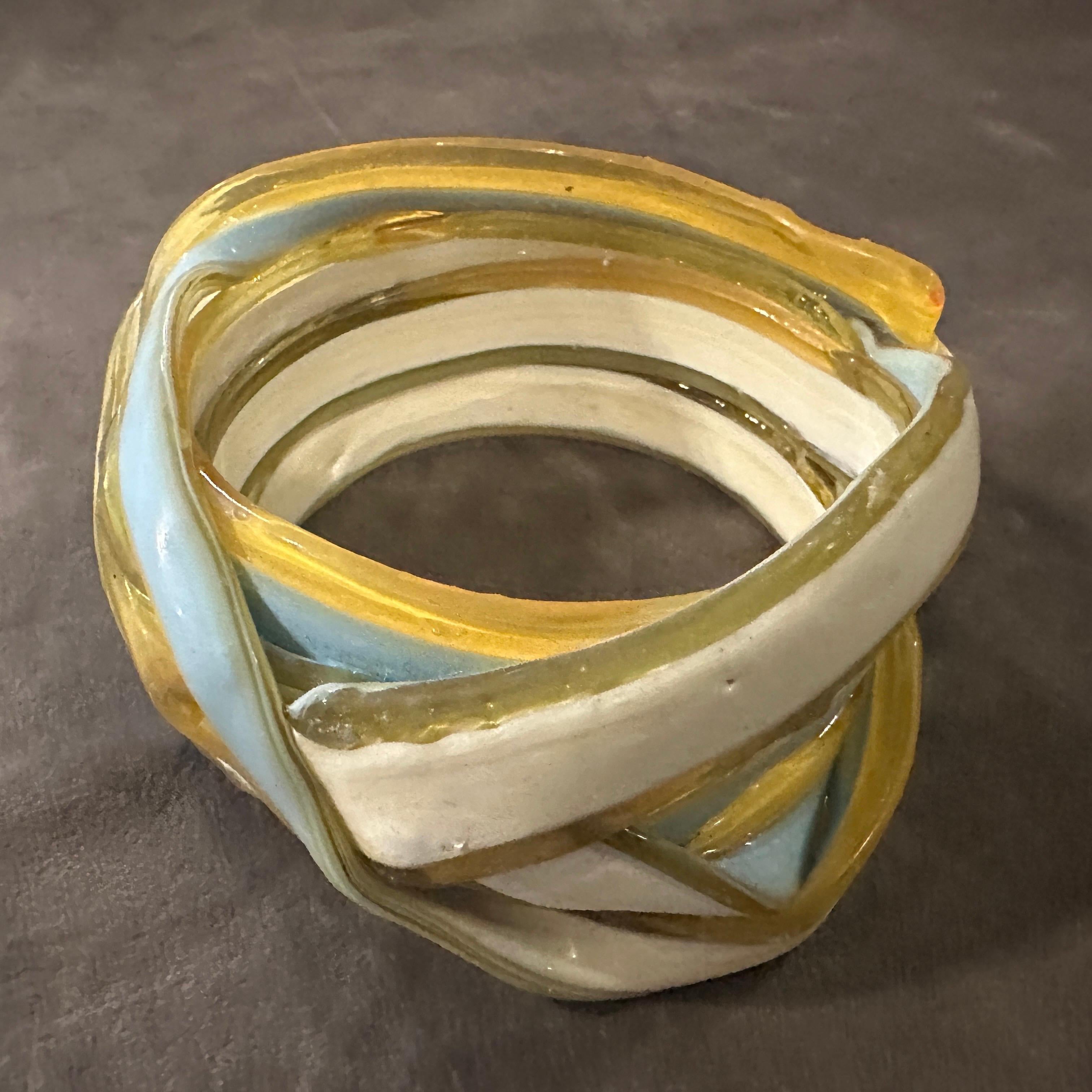 A Vintage 2016 Century Rubber Bangle Bracelet by Gaetano Pesce for Corsi Design For Sale 5