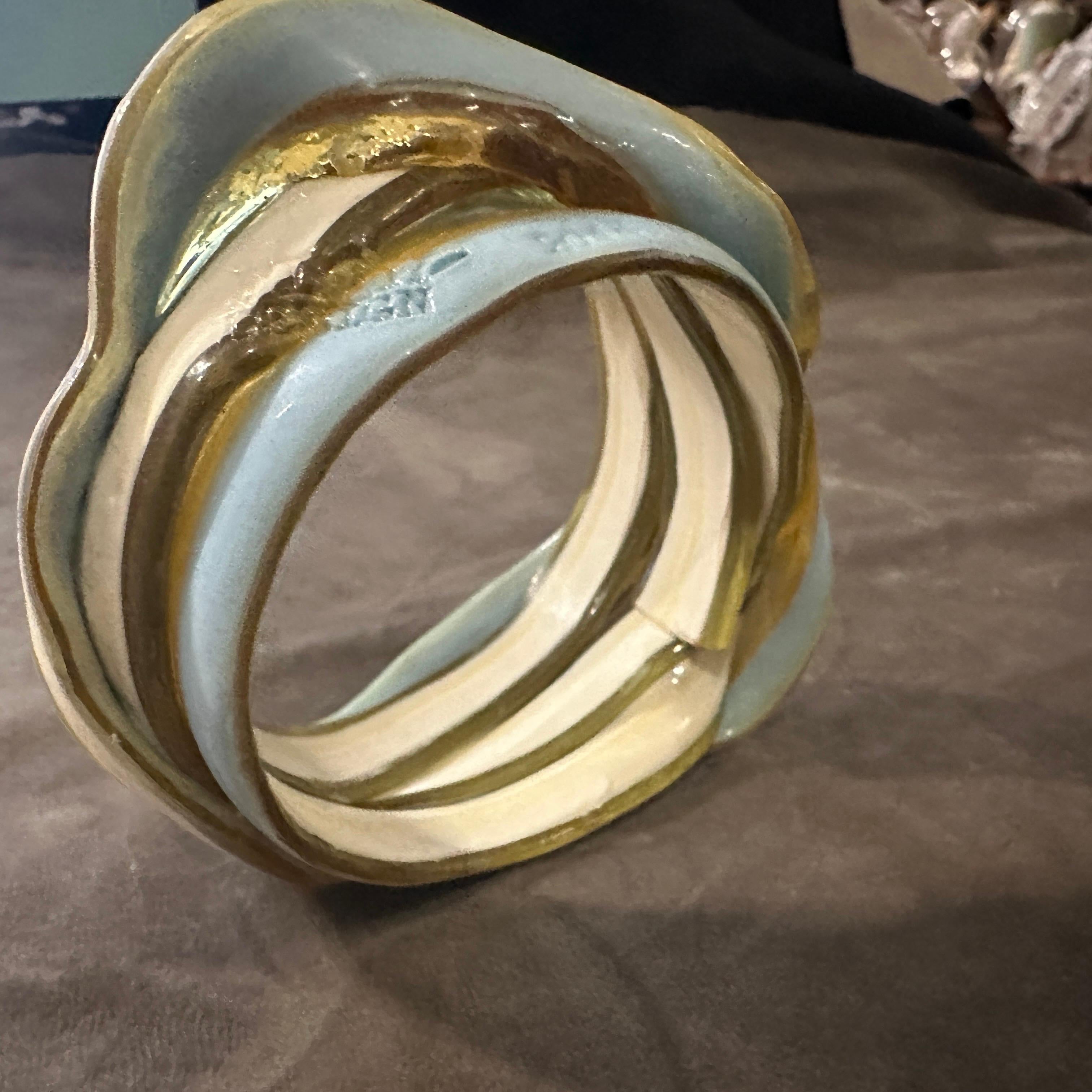 A Vintage 2016 Century Rubber Bangle Bracelet by Gaetano Pesce for Corsi Design In Excellent Condition For Sale In Aci Castello, IT