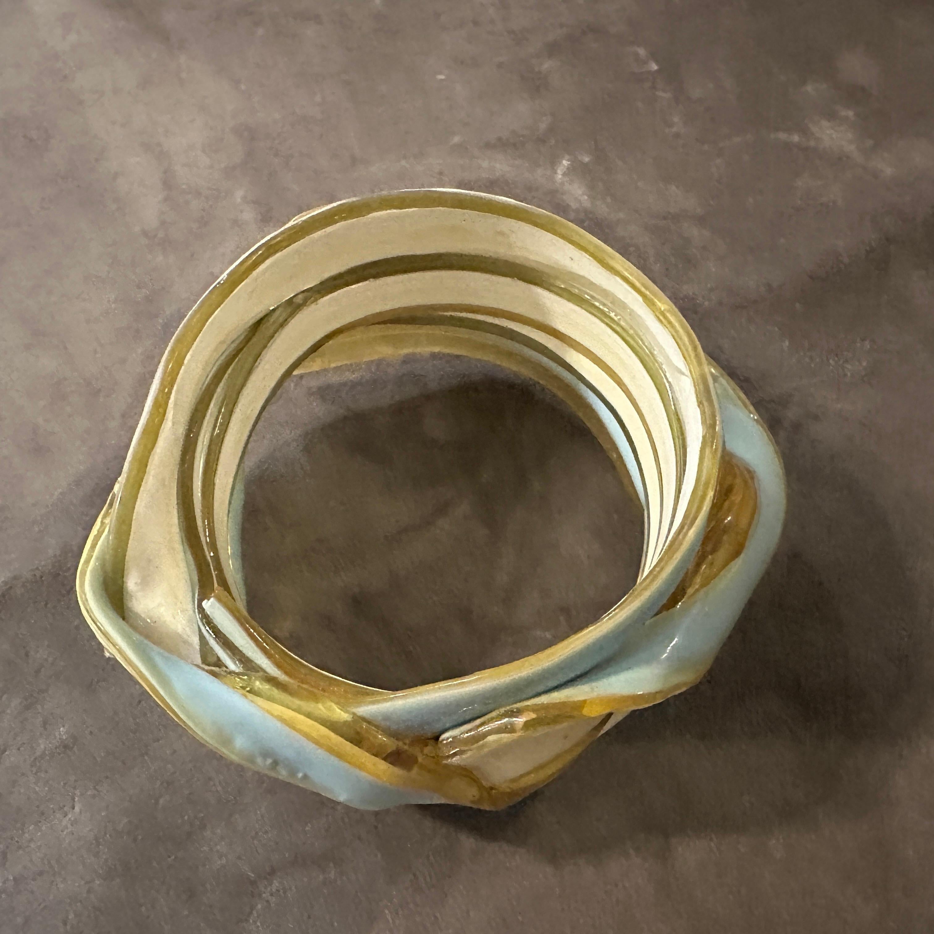 A Vintage 2016 Century Rubber Bangle Bracelet by Gaetano Pesce for Corsi Design For Sale 2