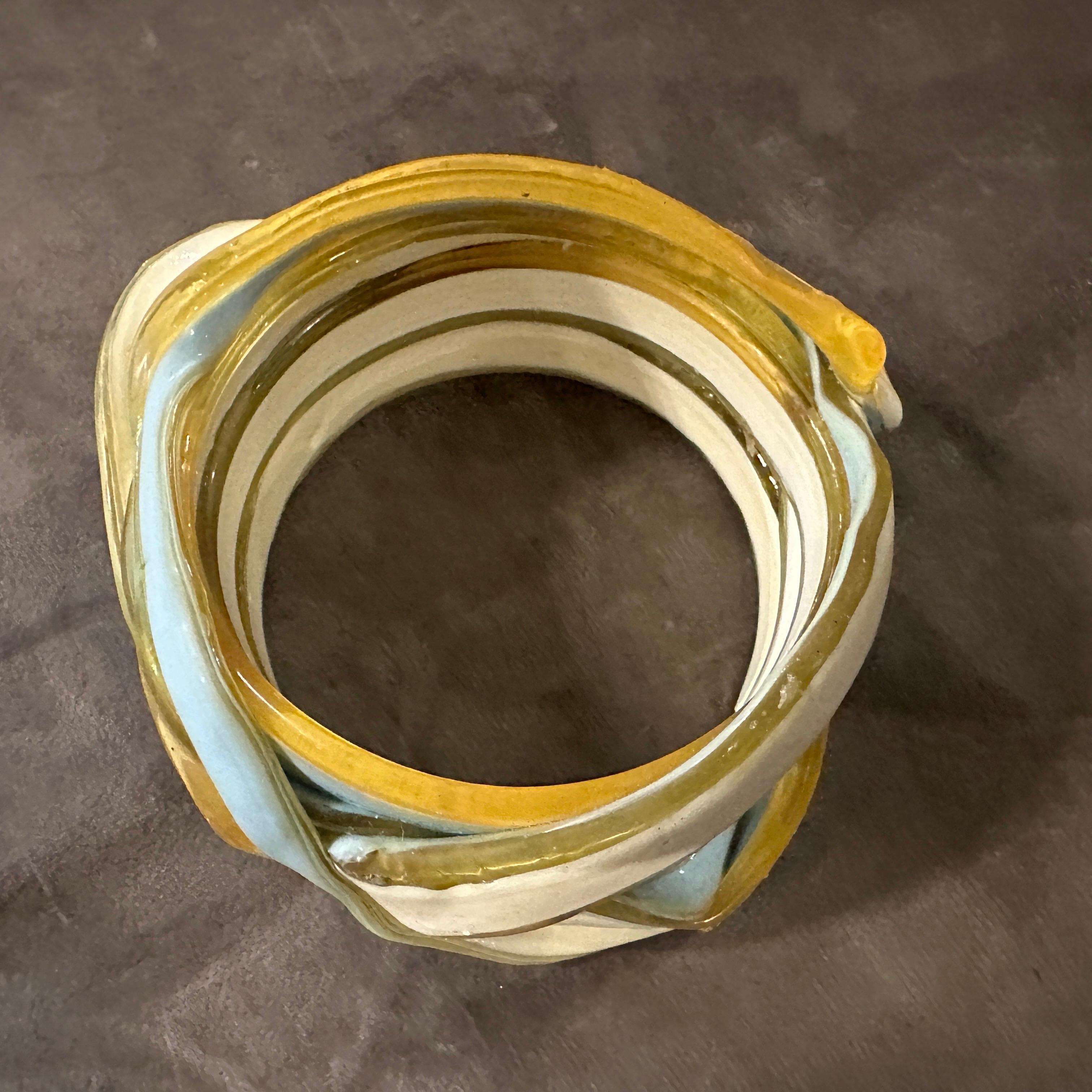 A Vintage 2016 Century Rubber Bangle Bracelet by Gaetano Pesce for Corsi Design For Sale 3