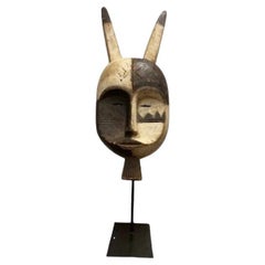 A Vintage African Grebo Mask On Stand, Liberia