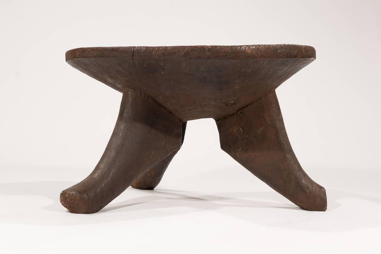 An Early 20th Century African Wood Stool  In Good Condition In New York, NY