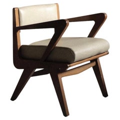 Vintage Armchair in Style of Pierre Jeanneret, India, 1970s