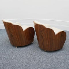 A Vintage Art Deco Three Piece Lounge Suite Sofa and Armchairs Circa 1930