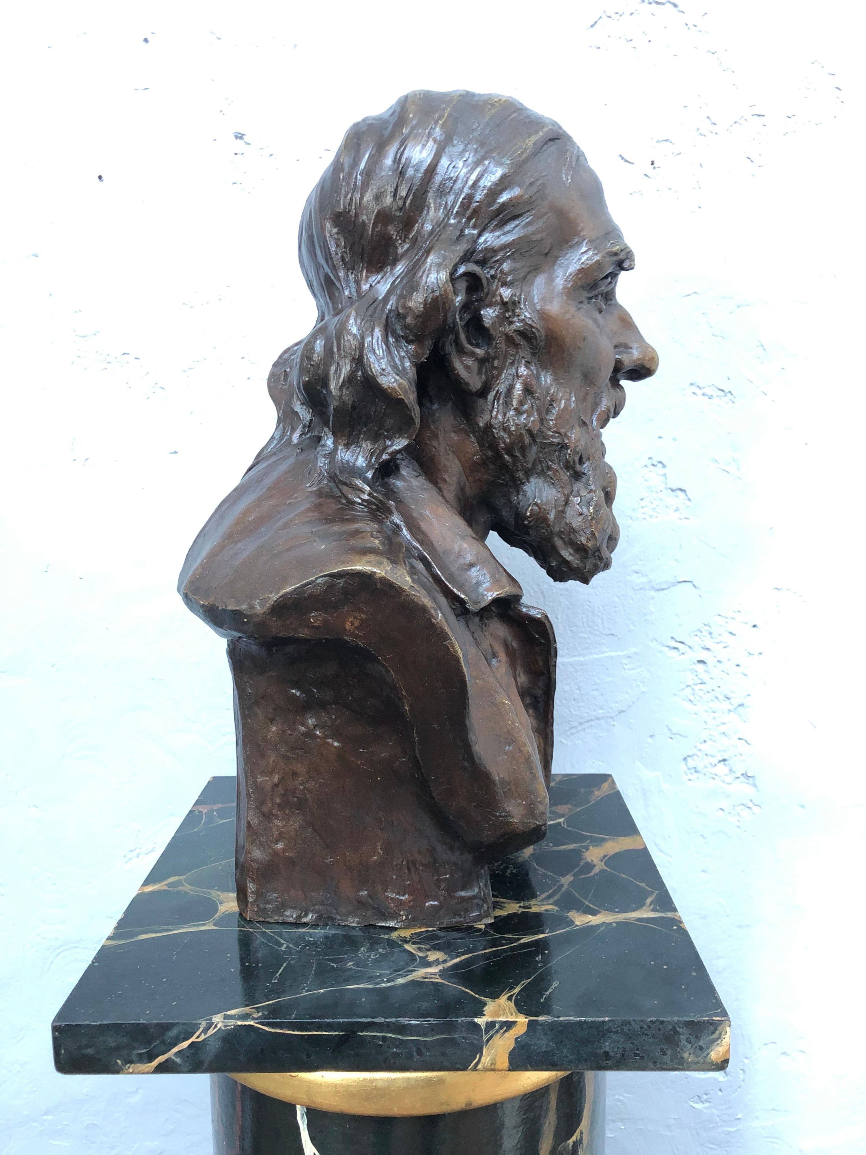 Vintage Bronze Bust of Armand Petersen 3